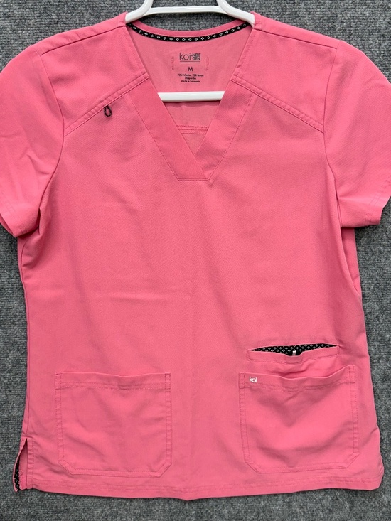 koi Other - Koi Next Gen Scrub Top Womens Size Medium Pink V-Neck Short Sleeve